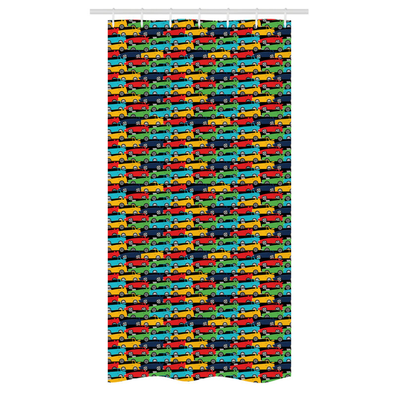 Domien Shower Curtain with Hooks Included, 72" H x 36" W