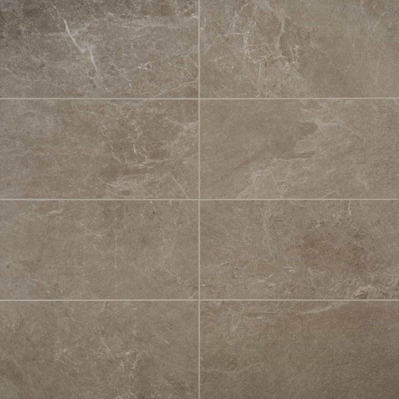 ZenTech 12x24 Matte Porcelain Tile, Greige Beige