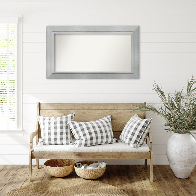 Miroir mural en bois massif Yousef, Rectangle, 27,25 po x 47,25 po