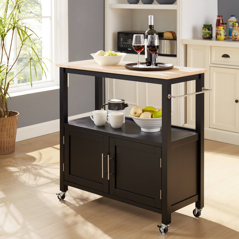 Penka Kitchen Cart, Black