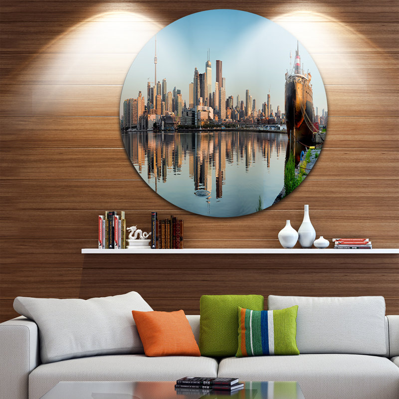 « toronto city horizon panorama », reproduction de photo sur métal, H 23 po x l 23 po x P 1 po