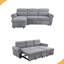 Canapé-lit modulaire réversible en chenille de 97 po avec chargeurs USB et poches pour téléphone / magazine-1067824474