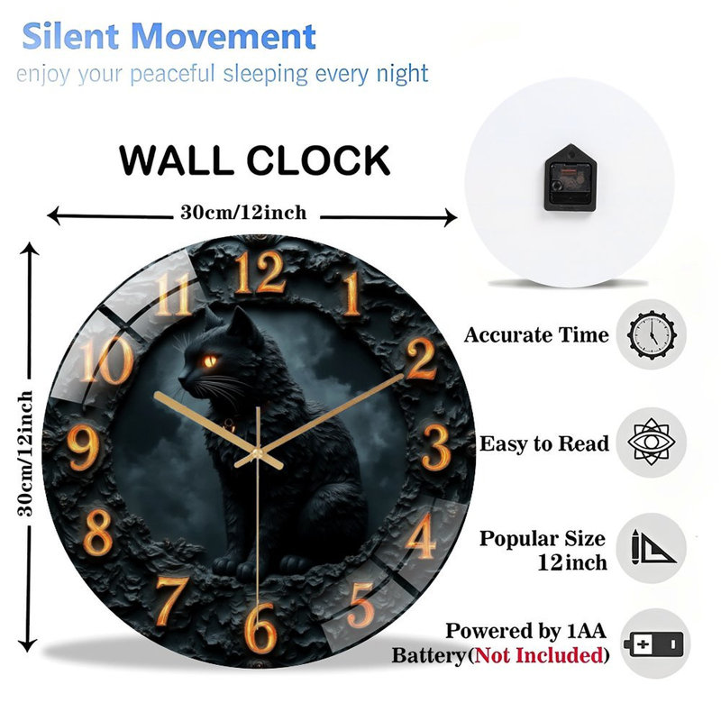Horloge murale élégante 12 po