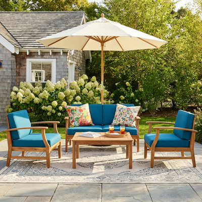 Theodore Acacia 4 - Person Patio Conversation Set with Cushions