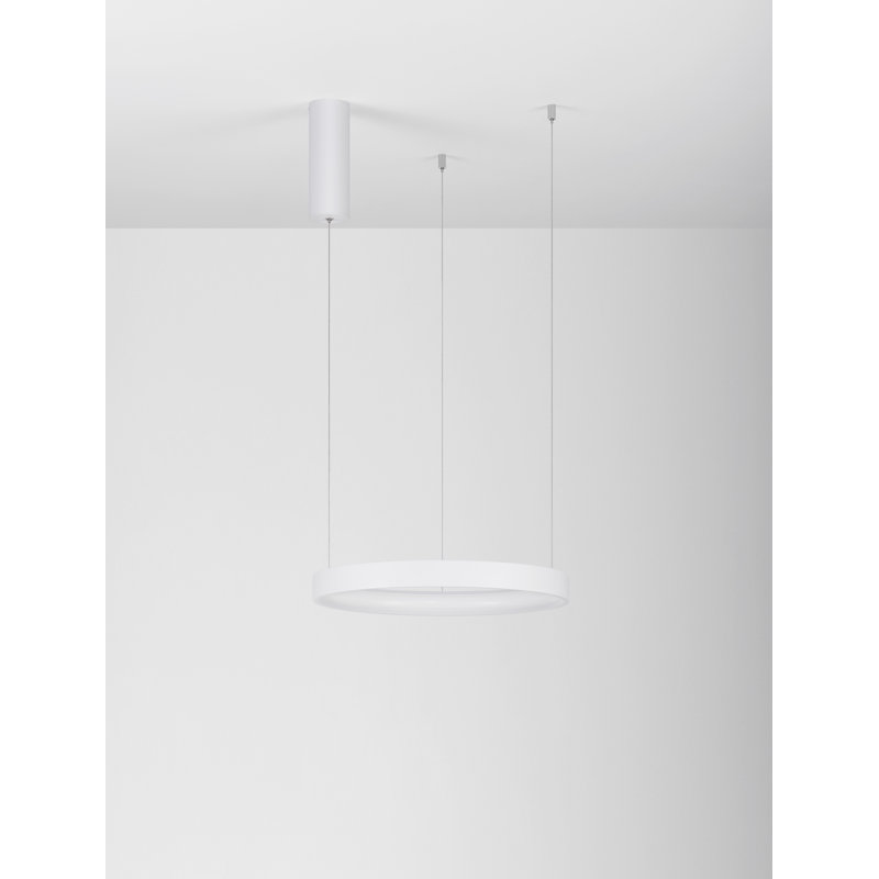 1 - Light White LED Waggon Wheel Pendant