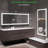 Frontlit LED Anti-Fog Bathroom/Vanity Mirror with 3 Colors Dimmable Touch Switch Control & Memory Function Wall Mounted-1738471382