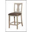 Ensemble de salle à manger 5 pièces de style rustique blanc antique avec table à hauteur de comptoir et chaises hautes uniques, parfait pour les petits espaces