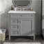 Meuble-lavabo de 30 po avec lavabo supérieur, meuble-lavabo moderne avec 2 tiroirs et tiroir escamotable, meuble-lavabo simple-969840323