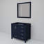 Meuble-lavabo simple décalé gauche l 36 po x P 22 po et miroir 34 po-1850390392