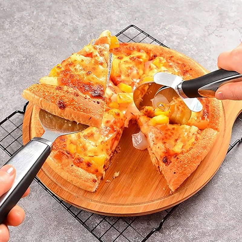tableware tableware Roller Pizza Knife Spatula Two-piece Pizza Cutter Pizza Spatula Tool