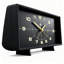 Réveil-matin rétro, cadran de style Mid-Century (noir)-503002994
