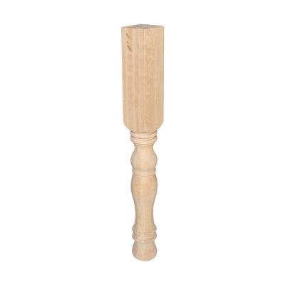 34-1/2in H x 4in Square Solid Maple Wood Branddon Island Leg