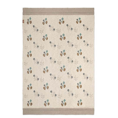 Avery Organic Cotton Knitted Baby Blanket (poppy)