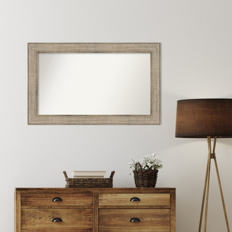 Jannice Solid Wood Wall Mirror, 26" x 42", Rectangle