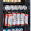Cave à vin et réfrigérateur à boissons combinés, 28 bouteilles, 105 canettes, pose libre, double zone, porte réversible, éclairage DEL 3 couleurs, étagères réglables (2 unités)
