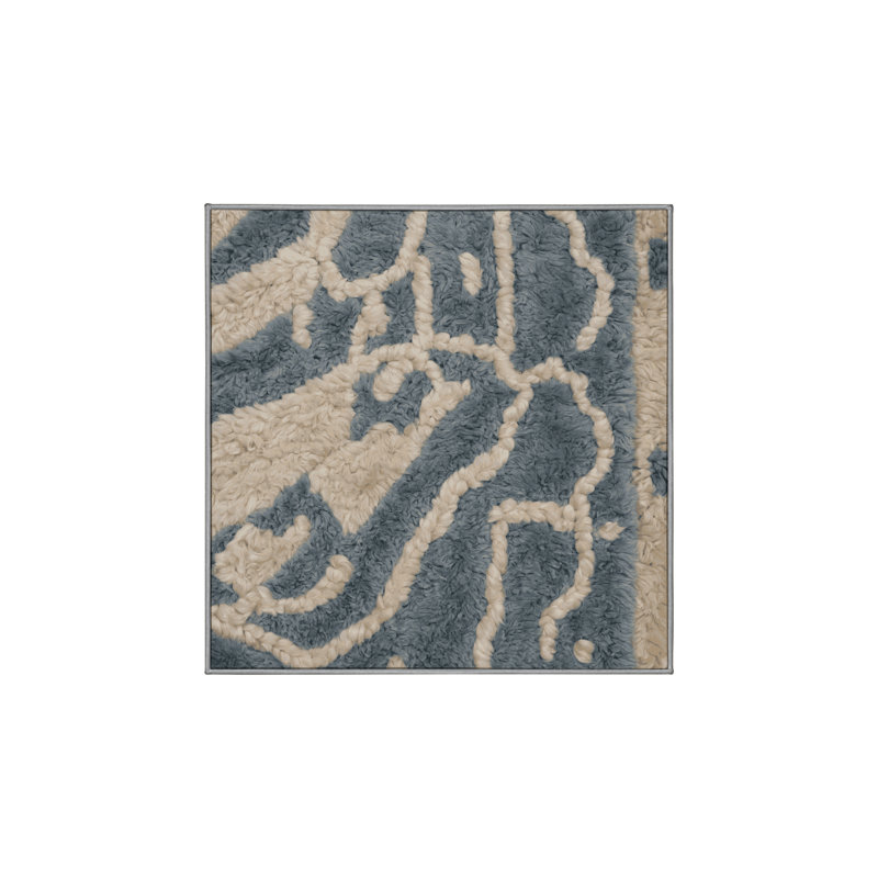 Tapis gris soyeux et moelleux, Carré 3 pi