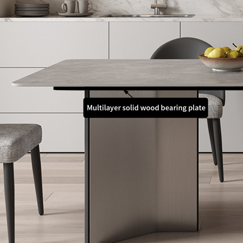 Dreven Metal Base Dining Table, 29.5"H x 55.1"L x 31.4"W