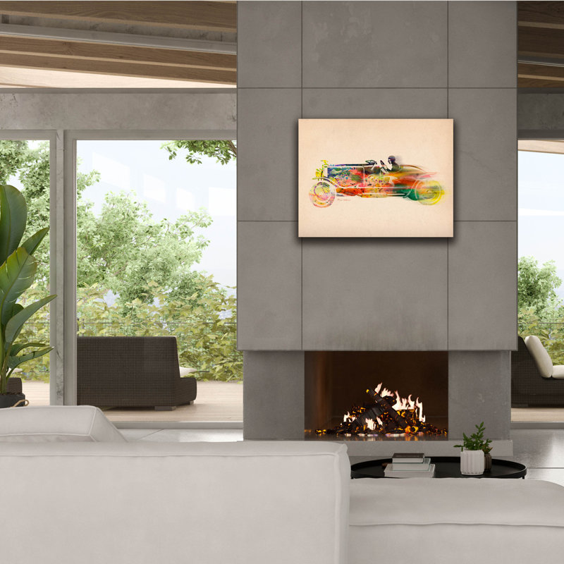 «Folsfagen Car 4» par Mark Ashkenazi, art mural sur toile, H 26 po x l 34 po x P 1,5 po