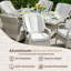 Ensemble de salle à manger d'extérieur en aluminium 7 pièces avec table rectangulaire en verre et fauteuils ergonomiques