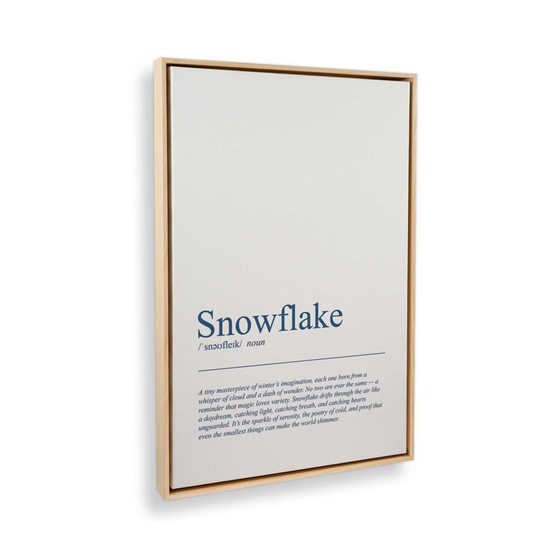 «The Wonders of Snowflakes», reproduction d'art sur toile, H 12,75 po x l 8,75 po, Noir satiné