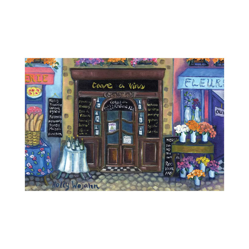 "Wine Cave" par Holly Wojahn - reproduction d'art sur toile tendue, H 26 po x l 40 po x 1,5 po