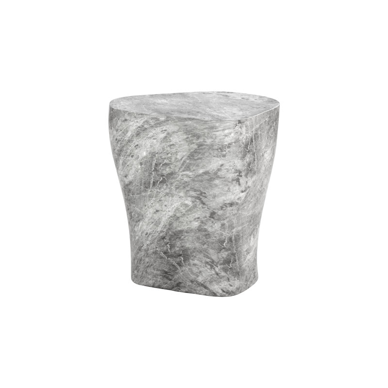 Dali Outdoor Side Table, 21.5" H x 20" W x 17" L, White