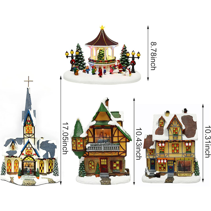 Moments in Time: Christmas Holiday Collection 30-Piece LED Christmas Village Set