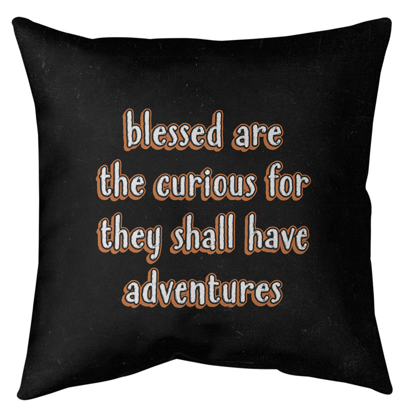 Coussin de sol curiosité inspirant, H 28 po x l 28 po, Orange
