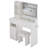41" Large Size Left Drawer Desktop Vanity Table+Cushioned Stool Dresser Set-192827703