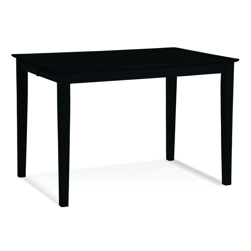 Hues Solid Wood Dining Table, Black