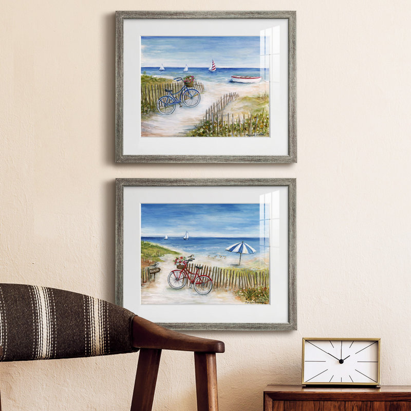 «Beach Ride I», reproduction encadrée de qualité supérieure, prête à être accrochée