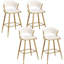 Tabouret de comptoir moderne en velours, 25,2 po, accents dorés, conception ergonomique, siège moelleux pour îlot de cuisine / bar | Idée cadeau