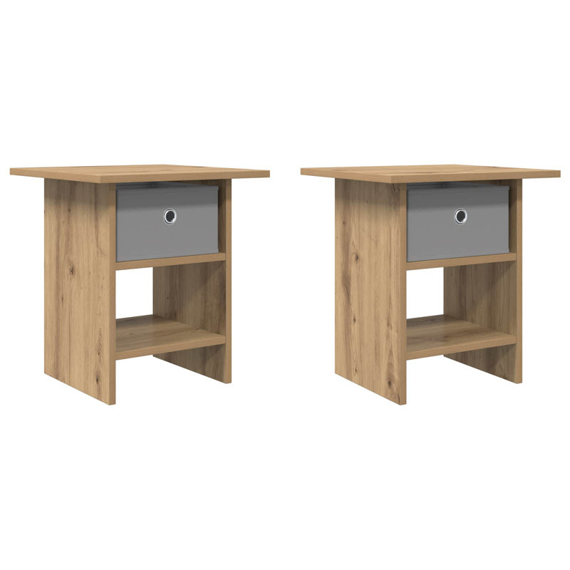 41cm W Composite Bedside Table, Artisan Oak