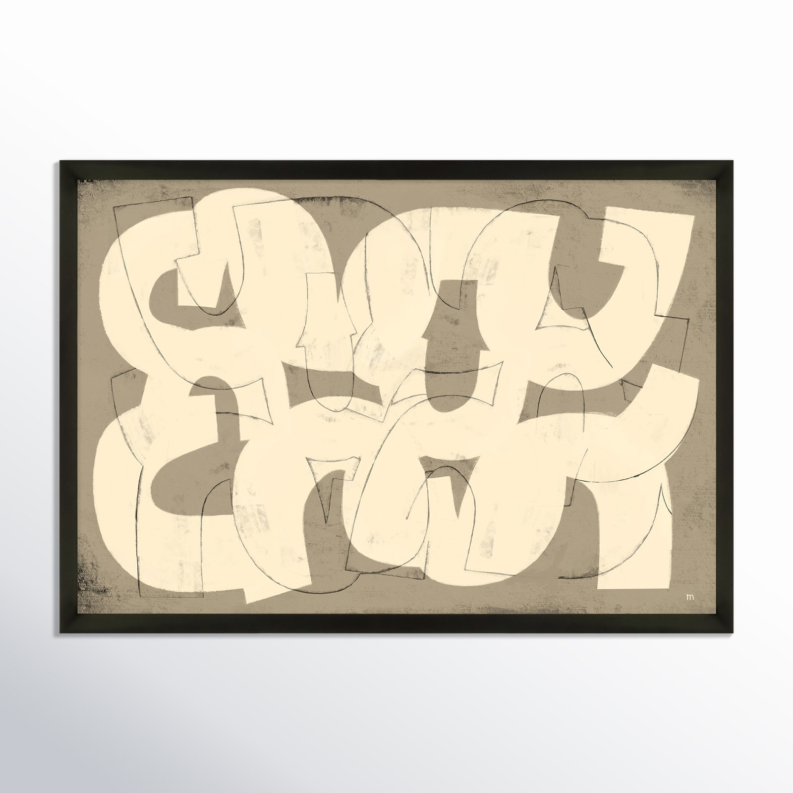 Drawing By StudioM by StudioM, Black Framed Paper, 17.5" H x 25" W x 1.25" D