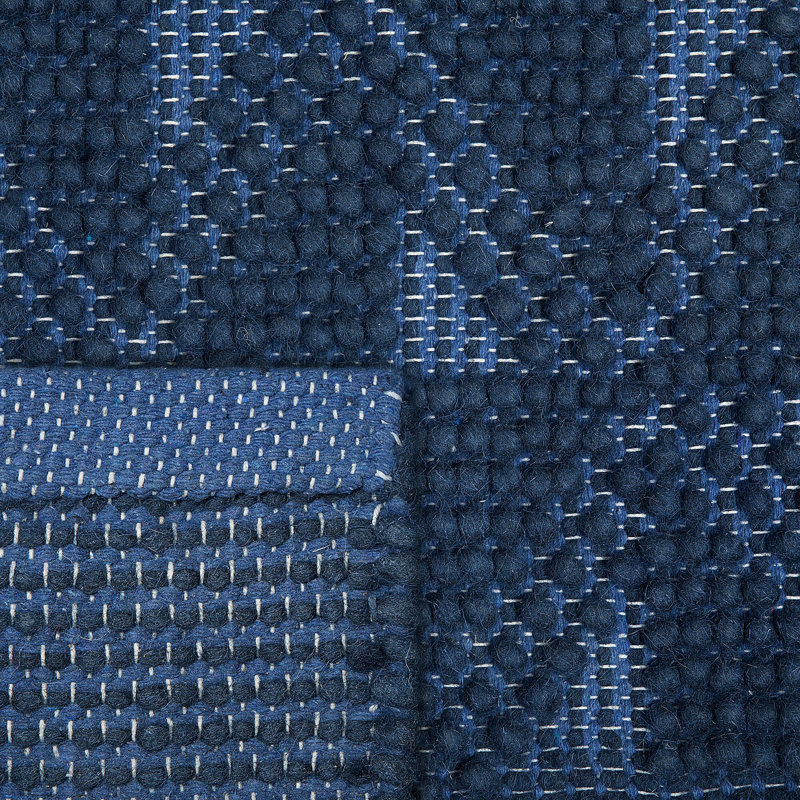 Deja Geometric Wool Hand Woven 80cm X 150cm Area Rug, 80 X 150 Cm