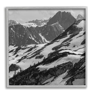 Montagnes enneigées sur bois