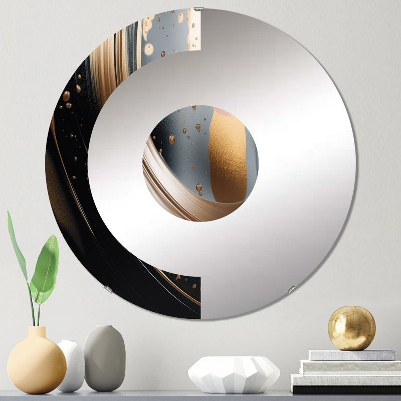 Georg - Miroir mural demi-cercle, 23,6 po x 23,6 po
