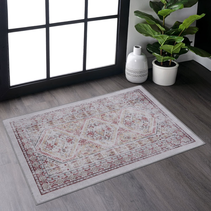 Tapis beige lavable 2 pi x 3 pi (beige, 2 pi x 3 pi), Rectangulaire 2 pi x 3 pi