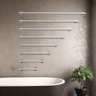 Latitude II Stainless Steel Wall Mount Grab Bar | ADA Compliant Safety Bar For Bathroom