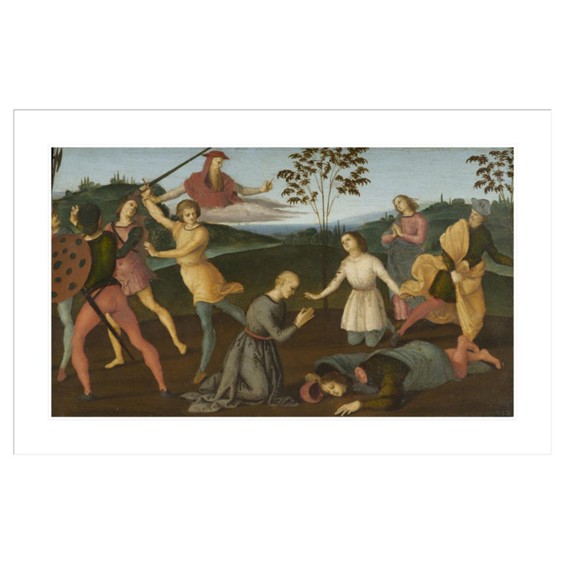 «St. Jerome Saving Sylvanus and Pun puning the Heretic Sabianus» par Raphael, impression giclée encadrée