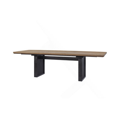 Table à double piédestal au fini latté
