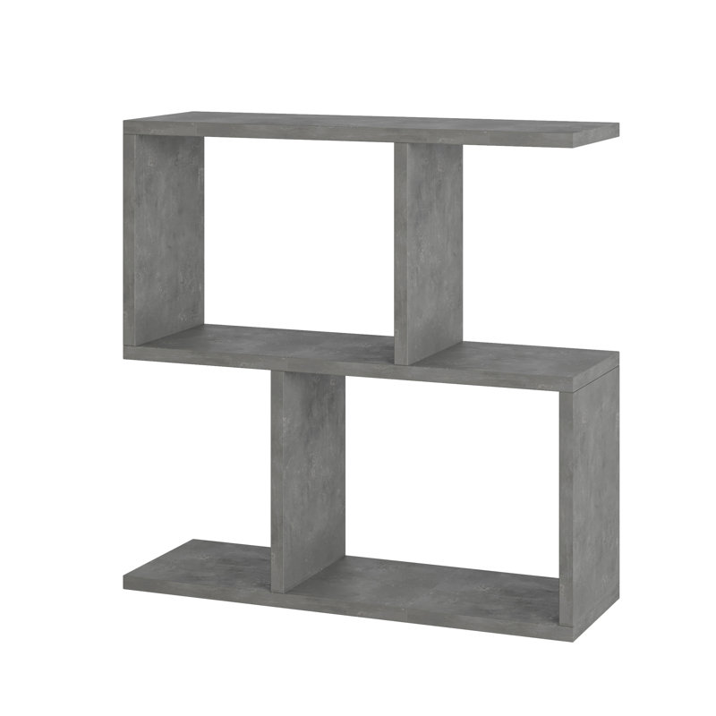 Barbara Side Table Modern 2-Tier Design with Storage Compartments, Retro Grey