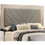 Mobilier de chambre à coucher contemporain grand lit à finition crème 1pc avec tête de lit en bois d'hévéa gris 1 pièce-945826612