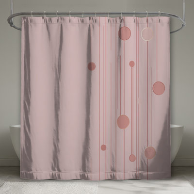 Rideau de douche abstrait - Art minimaliste, décor de salle de bain