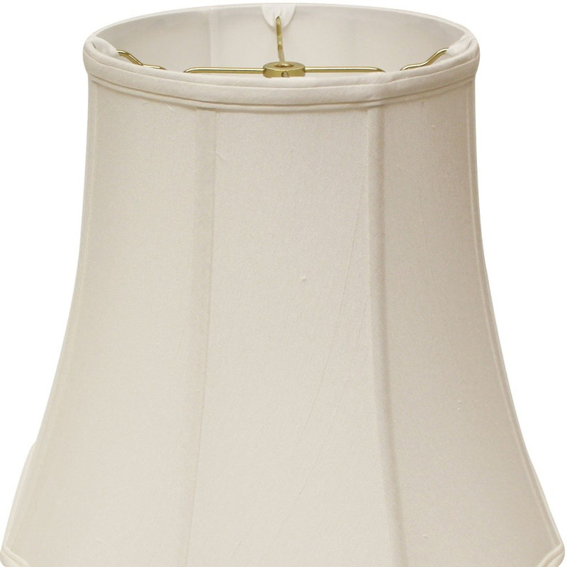 Abat-jour octogonal Monay Shantung, Blanc, H 14 po x l 16 po x P 16 po