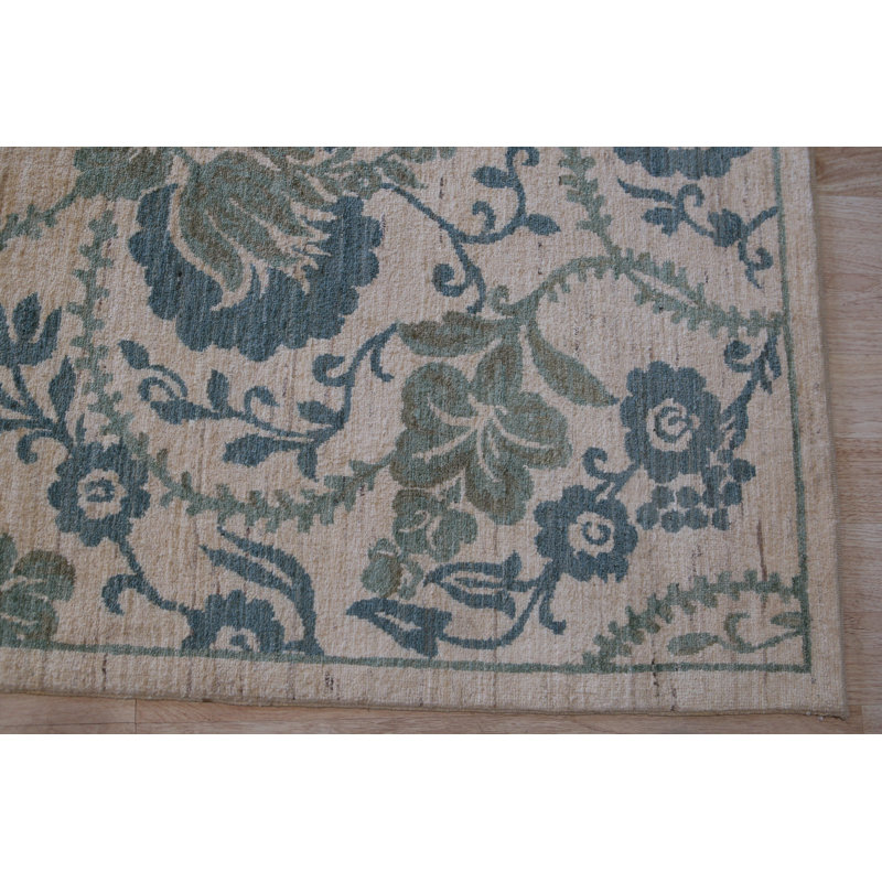 Tapis afghan en laine noué à la main Dhurrie, Rectangle 9 pi x 12 pi