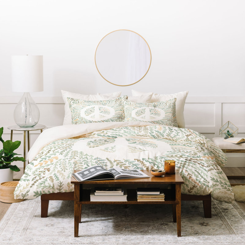 Farmhouse / Country Floral Duvet Cover, Twin/Twin XL Duvet Cover + 1 Standard Sham