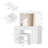 Latitude Run® Vanity Desk Set with Lighted Large Mirror & Cushioned Stool, Bedroom Dressing Table With 7 Drawers-490667492