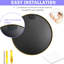 Miroir de salle de bain rond doré de 20 po - Style moderne, sans verre, cadre rouillé, protection de film incassable de 20 po, avec panneau de densité, crochets et vis renforcés faciles à installer-1290927137