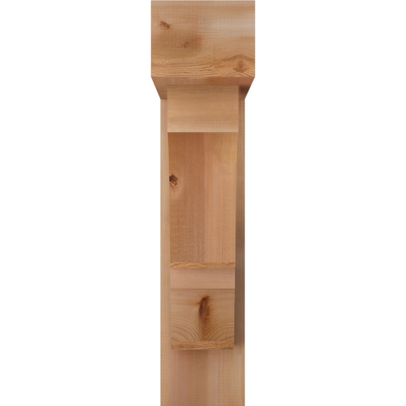 Support de bloc Balboa avec entretoise décalée, 34 x 26, Cèdre rouge occidental de l 7 1/2 po (lisse)